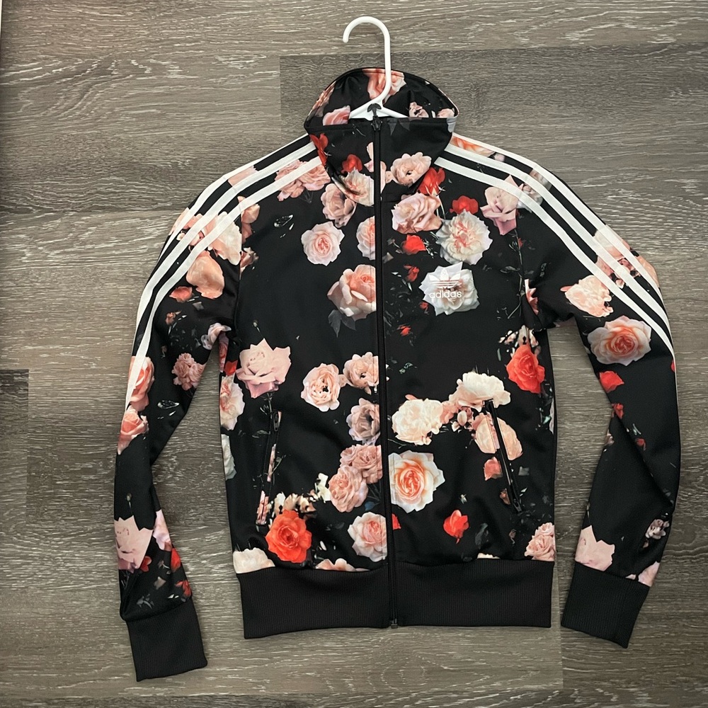 Rose adidas zip up